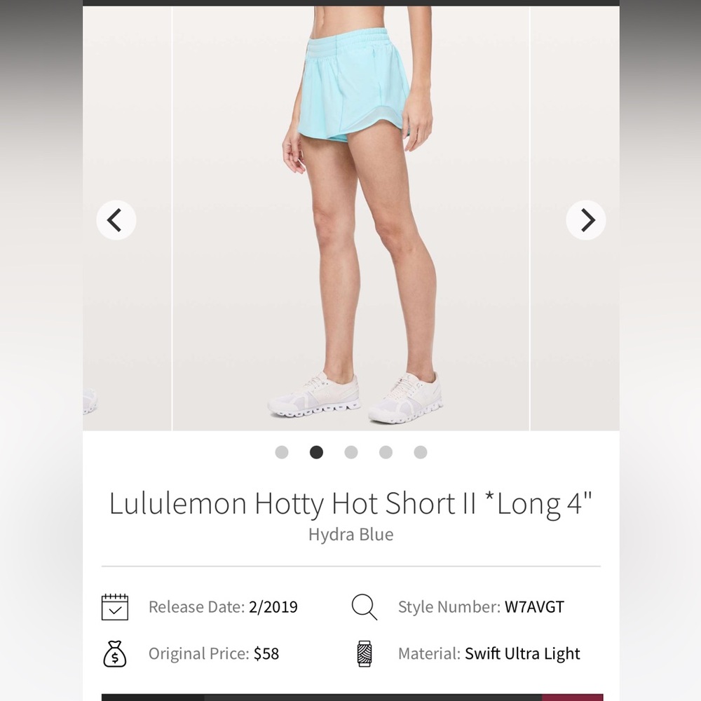 Lululemon Hotty Hot Short 4”
